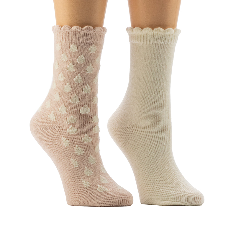 Ladies'Scallop Welt Stocaí Baile Cosy