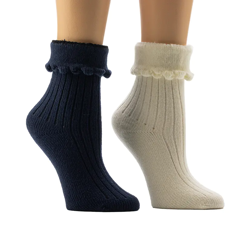 Ladies'Scallop Welt Stocaí Baile Cosy