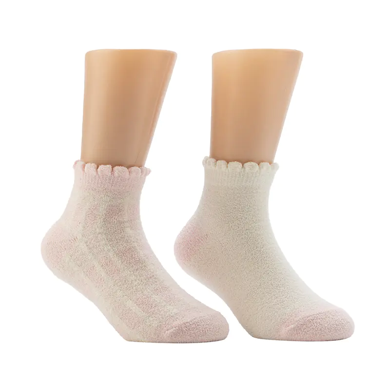 Ladies'Pop Scallop Welt Stocaí Baile Cosy